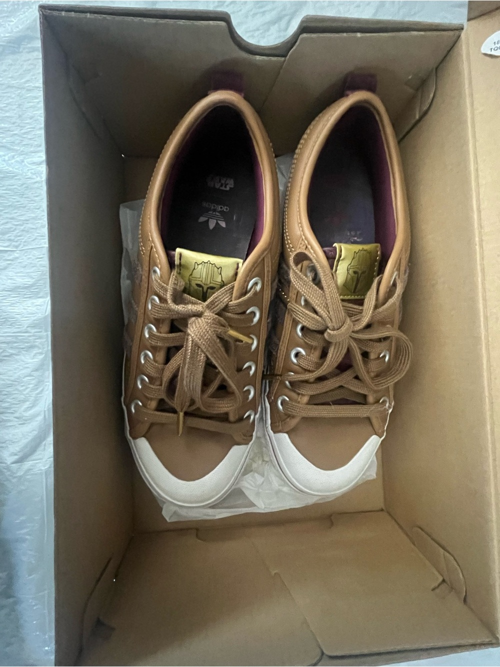 adidas Brown and White Women’s Platform Sneakers